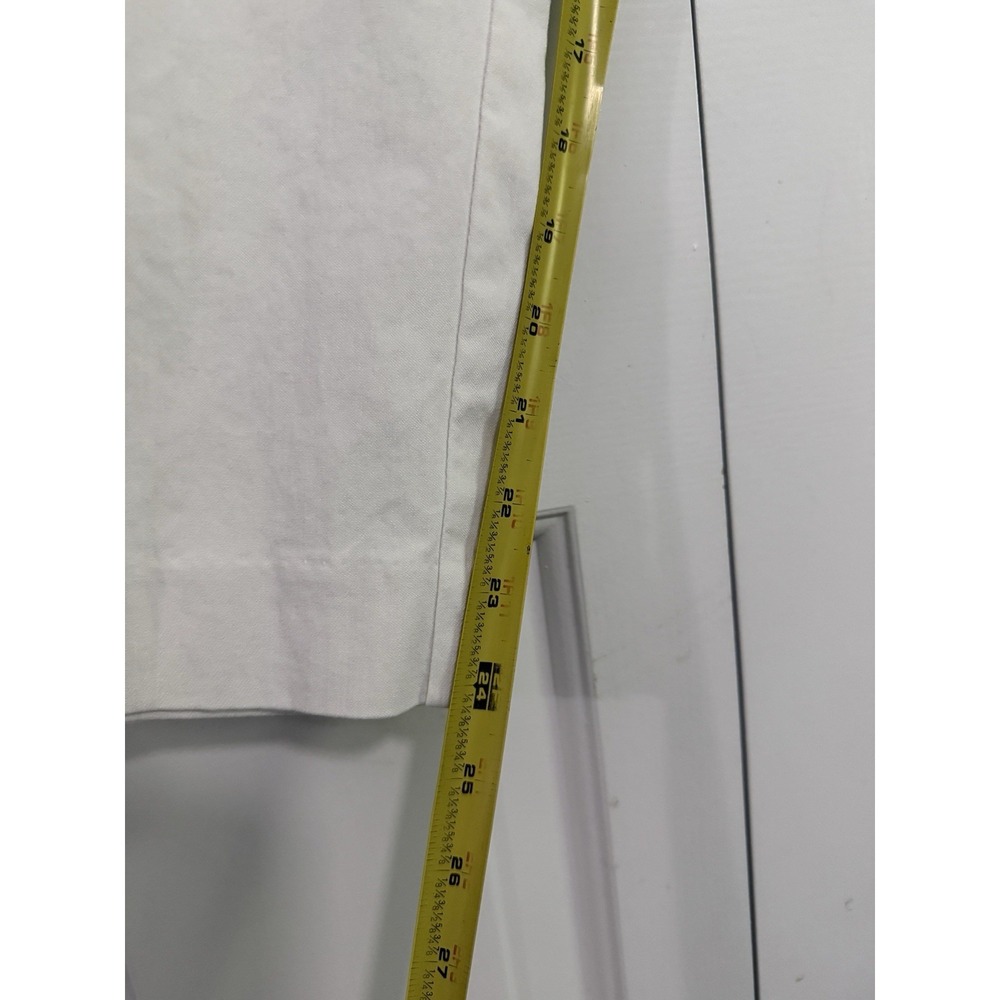 INC International Crop Zipper Pockets Pull On White Pants Womens 12 - Picture 4 of 7